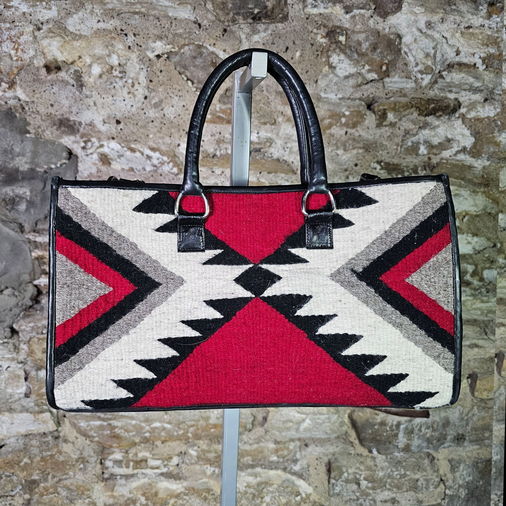 Red, White, Black and Grey Tapestry Bag - Juan Antonio - BGJA36