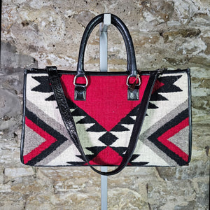 Red, White, Black and Grey Tapestry Bag - Juan Antonio - BGJA36