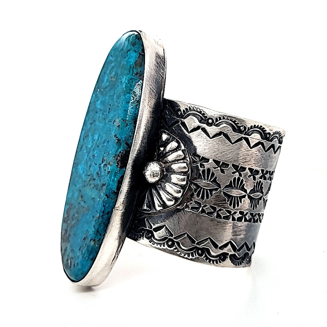 Sterling Silver Turquoise Cuff - 1-Stone - CCB14