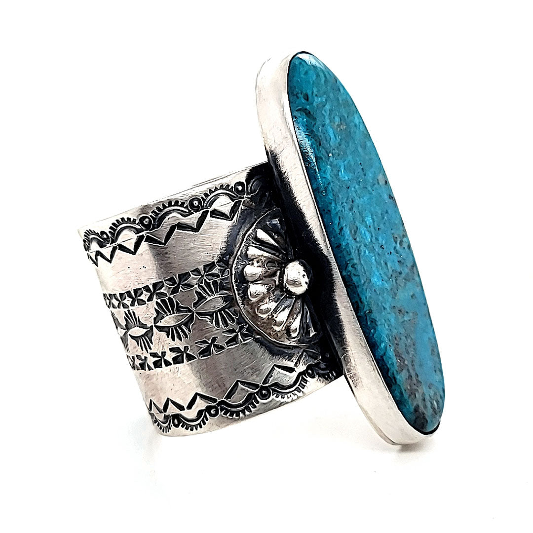 Sterling Silver Turquoise Cuff - 1-Stone - CCB14