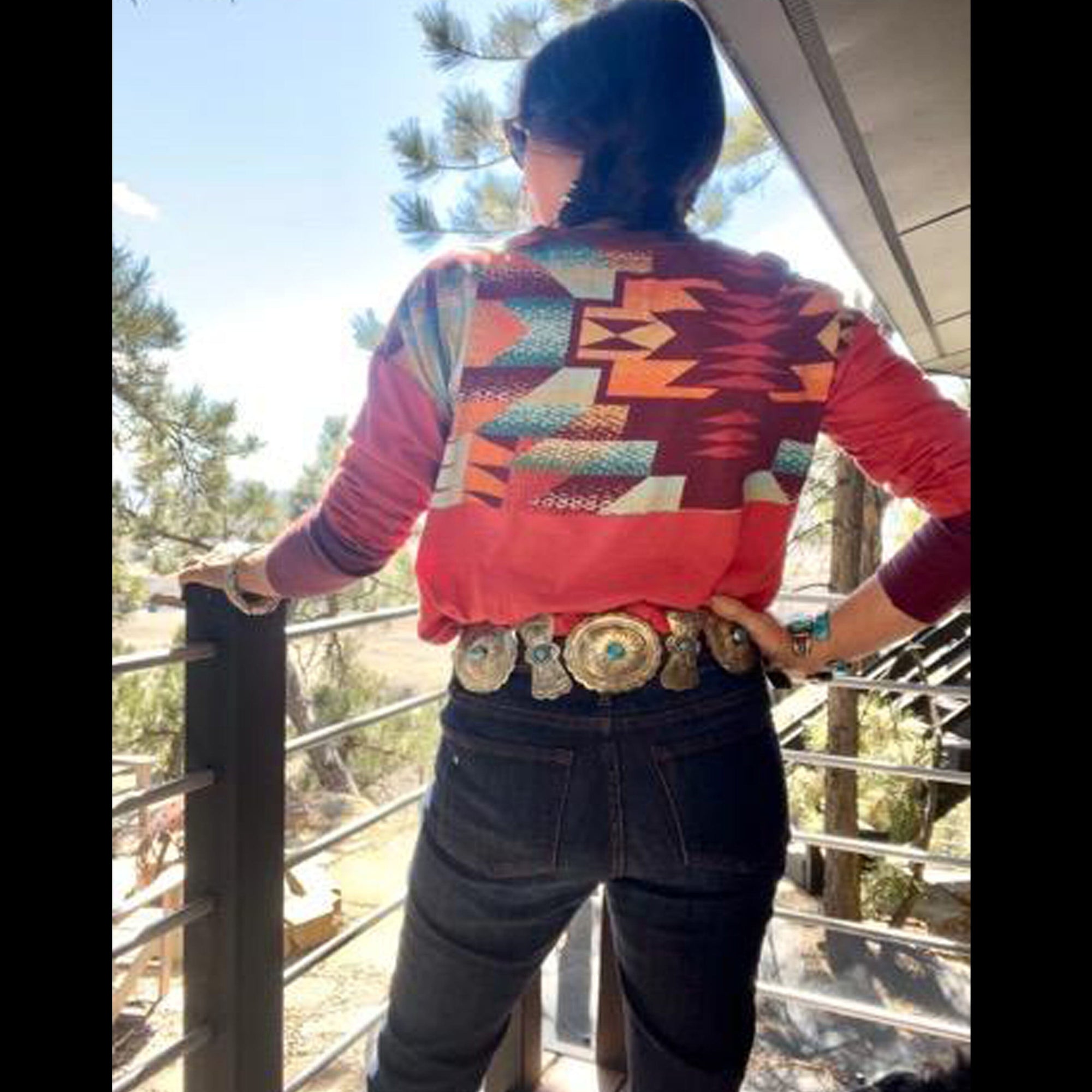 Striped Tack Top - Rodeo Red - Double D Ranch - TPDD24