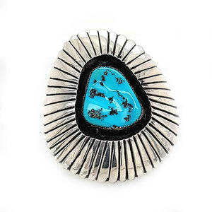 Turquoise "JY" Ring - Size 9.5 - RMH89