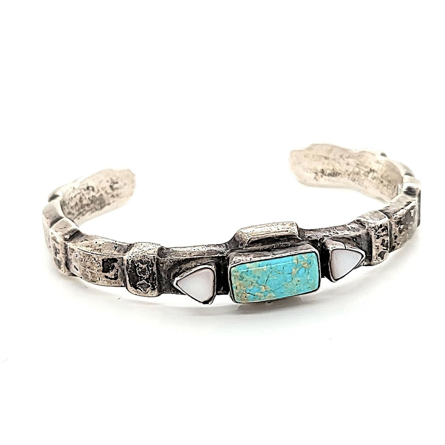 Turquoise / Mother of Pearl W/Hands Cuff - CU91