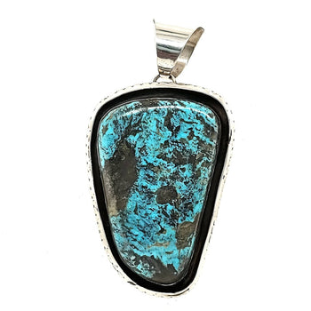 Turquoise / Sterling CB Pendant - PEND125