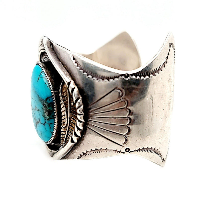 VINTAGE - Turquoise 2-Stone Cuff - CMH24